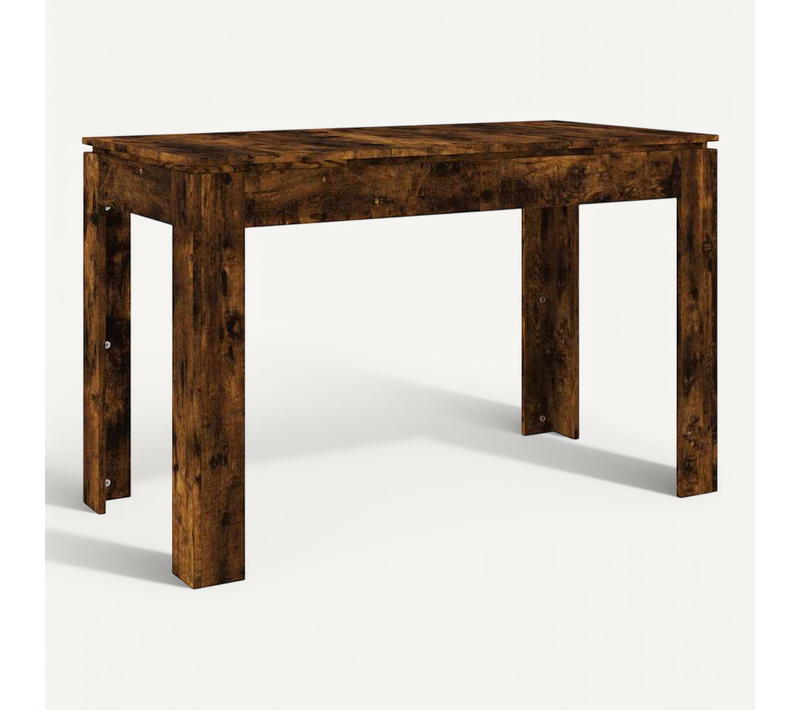 Table À Dîner Chêne Fumé 120x60x76 Cm Bois Contreplaqué