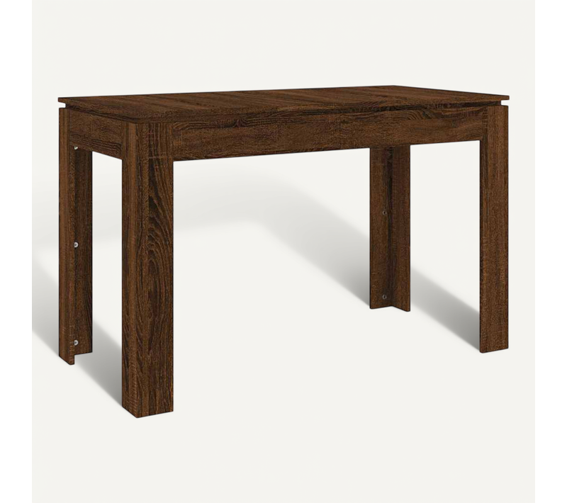 Table À Dîner Chêne Marron 120x60x76 Cm Bois Contreplaqué