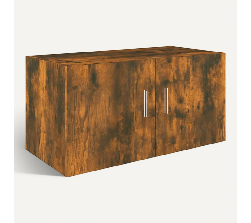 Armoire Murale Chêne Fumé 80x39x40 Cm Bois Contreplaqué