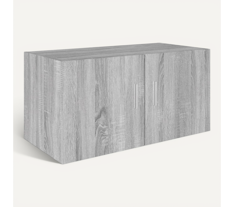 Armoire Murale Sonoma Gris 80x39x40 Cm Bois Contreplaqué