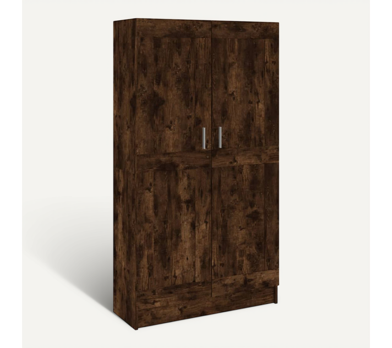 Bibliothèque Chêne Fumé 82,5x30,5x150 Cm Bois Contreplaqué
