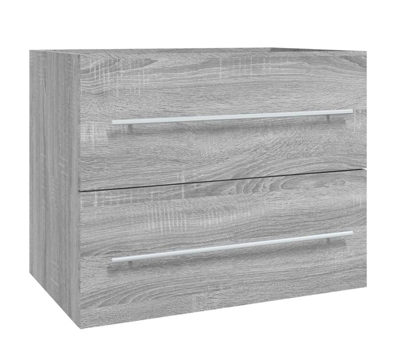 Meuble Sous-Vasque Sonoma Gris 60x38,5x48 Cm Bois D'ingénierie