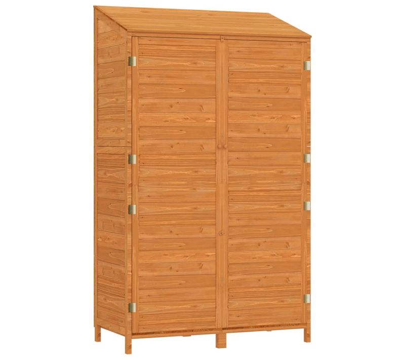 Remise De Jardin Marron 102x52x174,5 Cm Bois De Sapin Solide Abri De Patio Hangar De Stockage