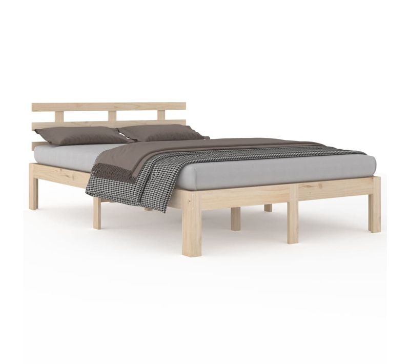 Cadre De Lit Sans Matelas Bois Massif 160x200 Cm