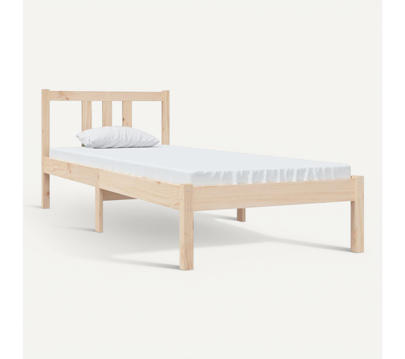 Cadre De Lit Bois Massif 75x190 Cm Petit Simple