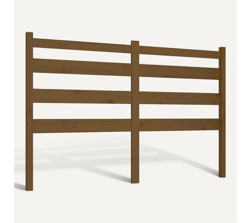 Tête De Lit Marron Miel 126x4x100 Cm Bois Massif De Pin