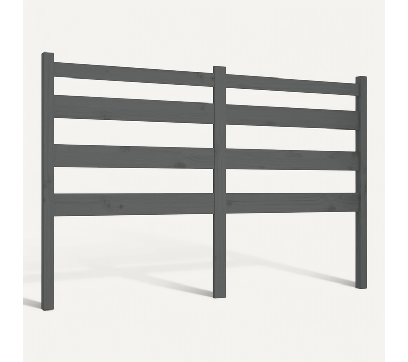 Tête De Lit Gris 206x4x100 Cm Bois Massif De Pin