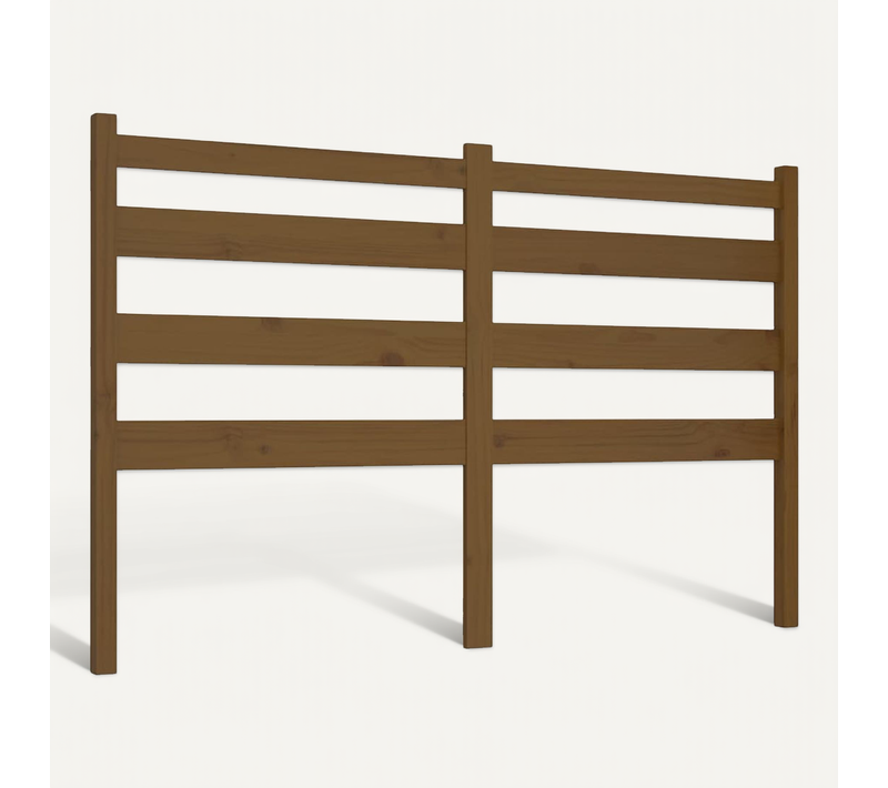 Tête De Lit Marron Miel 206x4x100 Cm Bois Massif De Pin