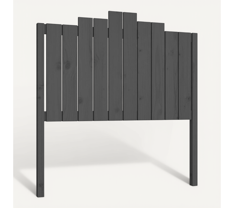 Tête De Lit Gris 106x4x110 Cm Bois Massif De Pin