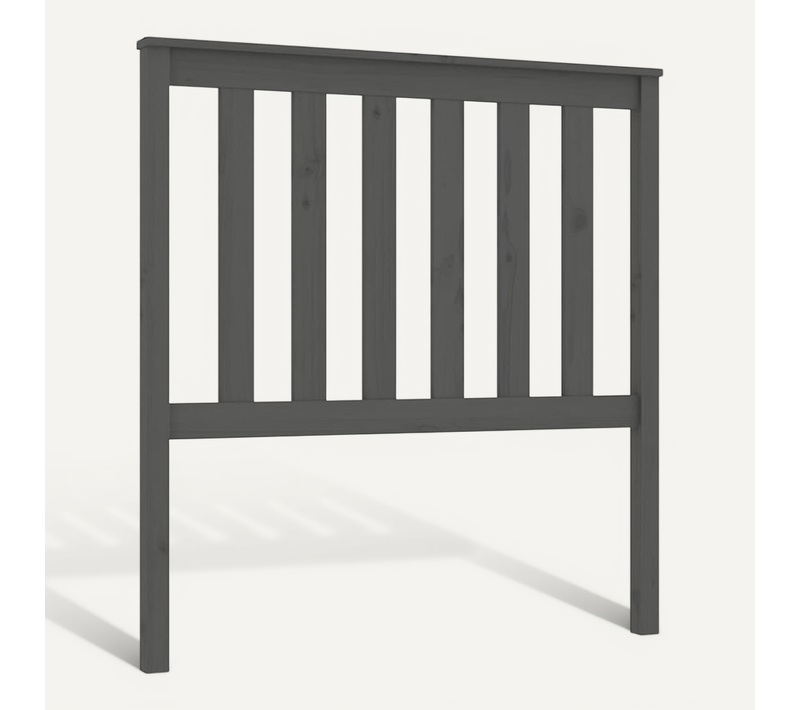 Tête De Lit Gris 96x6x101 Cm Bois Massif De Pin