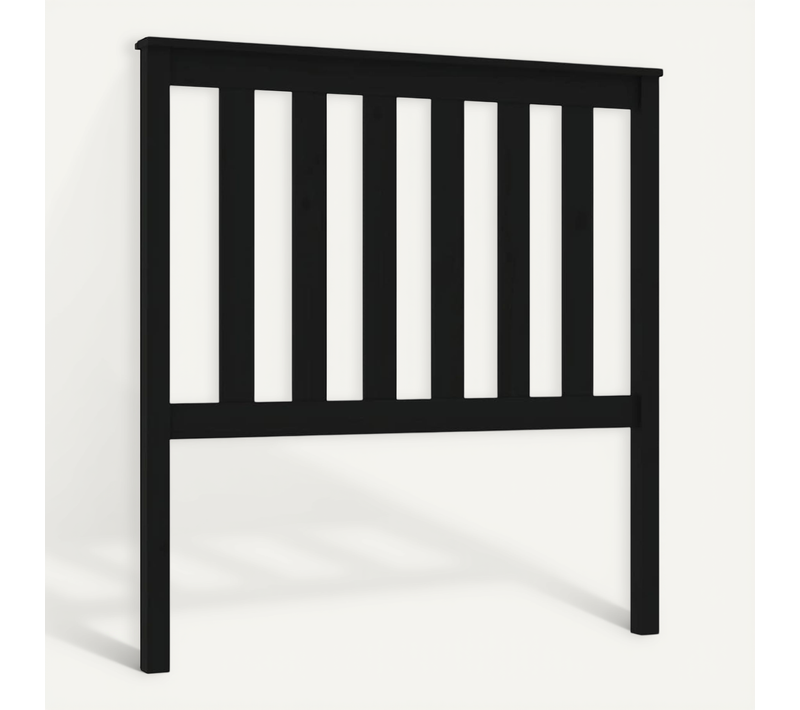 Tête De Lit Noir 96x6x101 Cm Bois Massif De Pin