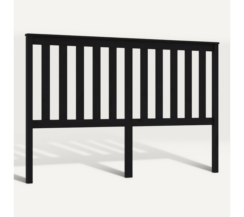 Tête De Lit Noir 166x6x101 Cm Bois Massif De Pin