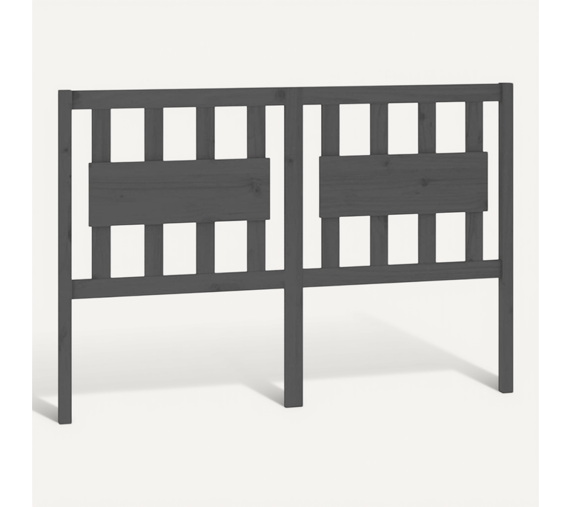 Tête De Lit Gris 125,5x4x100 Cm Bois Massif De Pin