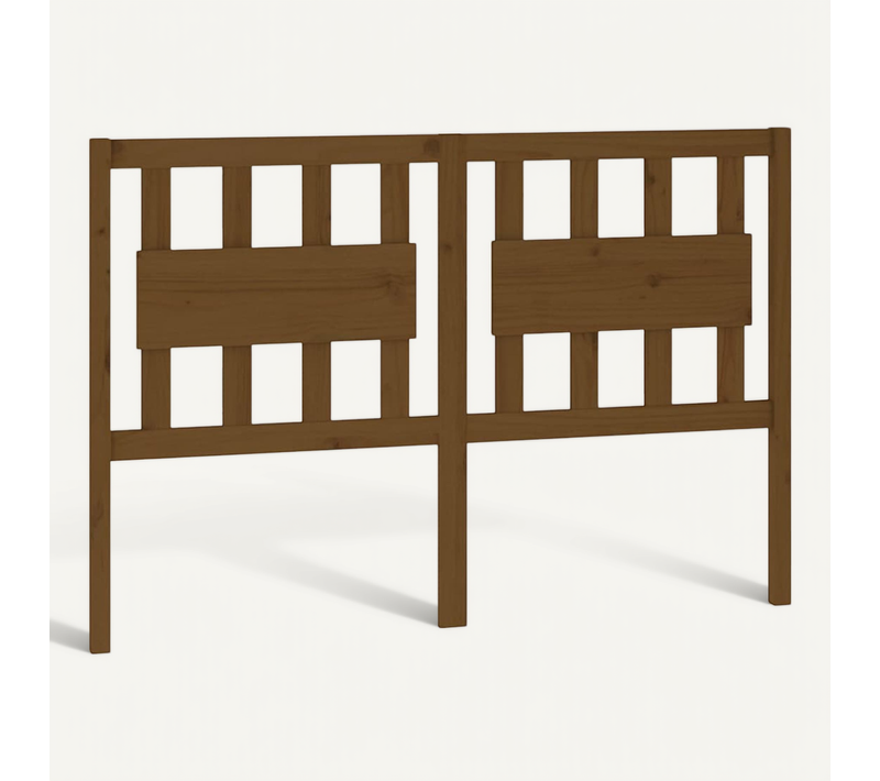 Tête De Lit Marron Miel 125,5x4x100 Cm Bois Massif De Pin
