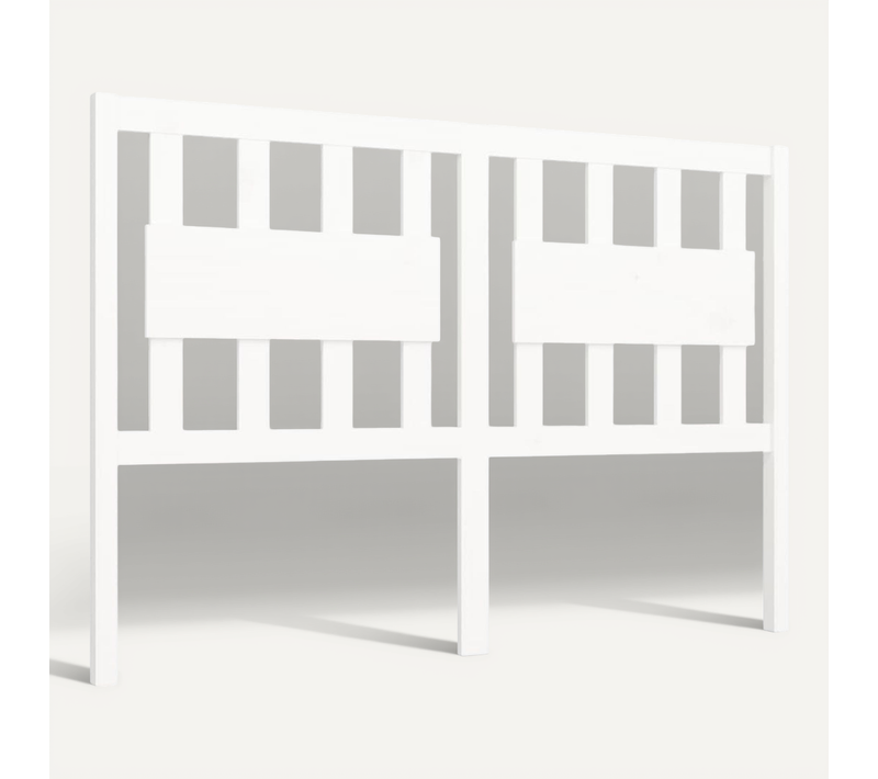 Tête De Lit Blanc 140,5x4x100 Cm Bois Massif De Pin