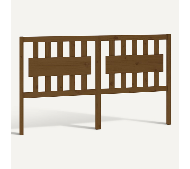 Tête De Lit Marron Miel 155,5x4x100 Cm Bois Massif De Pin