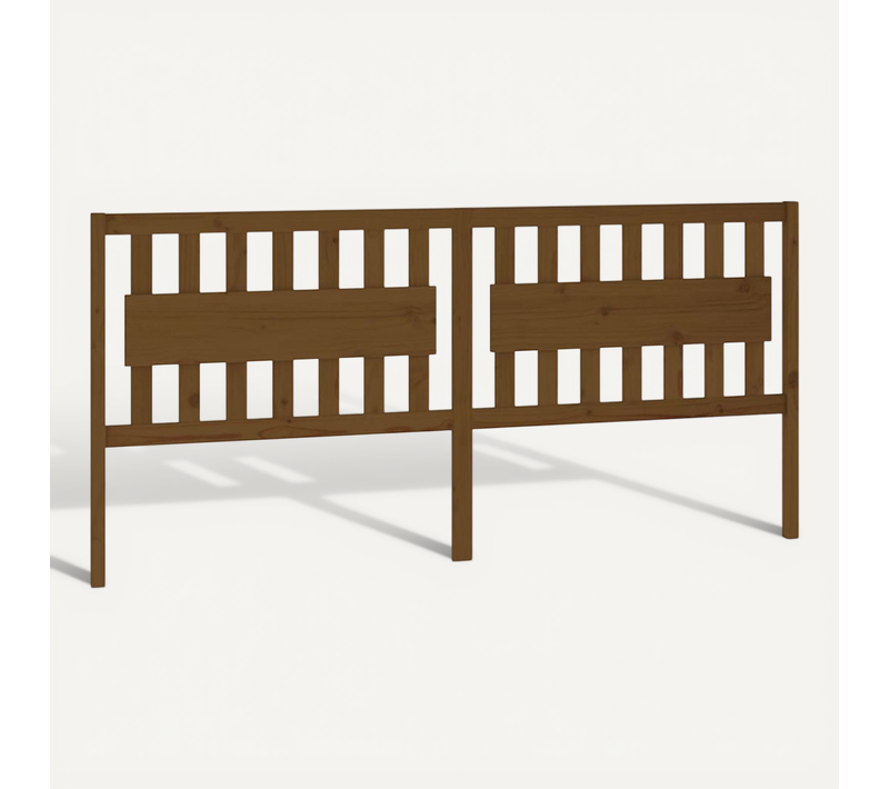 Tête De Lit Marron Miel 205,5x4x100 Cm Bois Massif De Pin