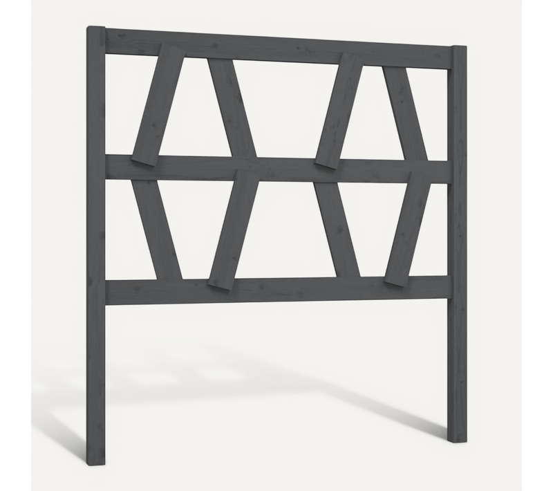 Tête De Lit Gris 81x4x100 Cm Bois Massif De Pin