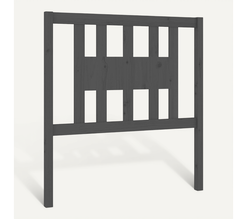 Tête De Lit Gris 96x4x100 Cm Bois Massif De Pin