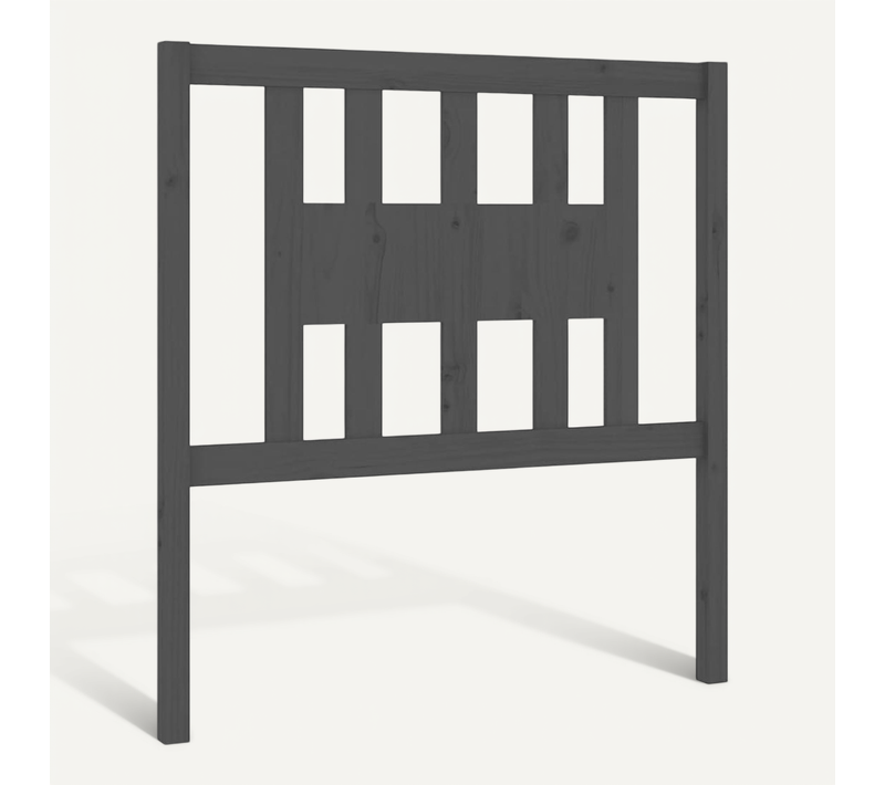 Tête De Lit Gris 106x4x100 Cm Bois Massif De Pin