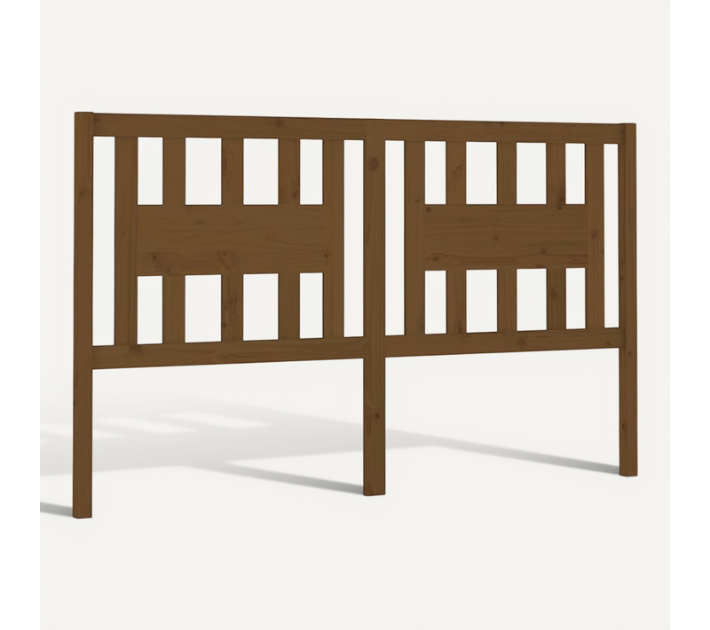 Tête De Lit Marron Miel 141x4x100 Cm Bois Massif De Pin