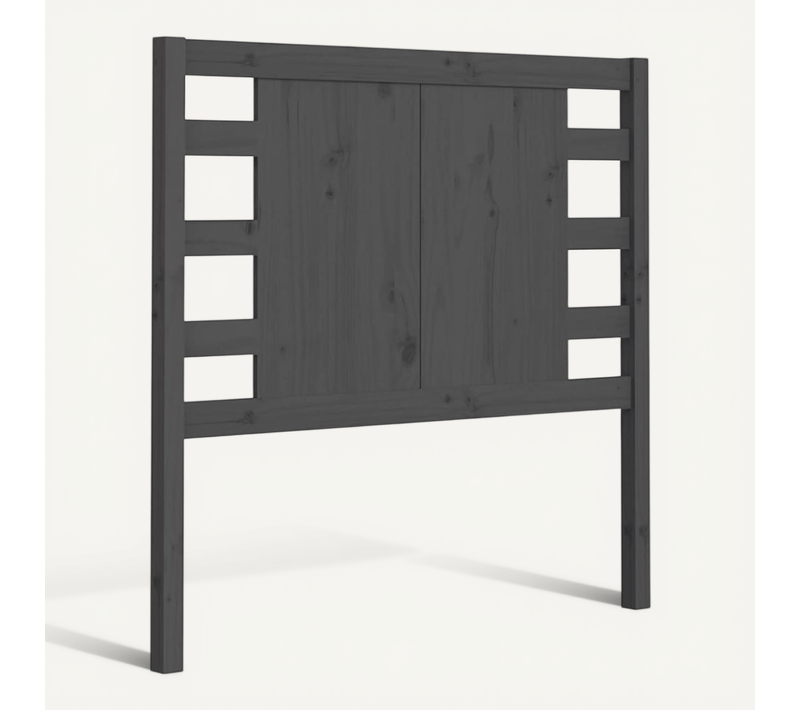 Tête De Lit Gris 81x4x100 Cm Bois Massif De Pin