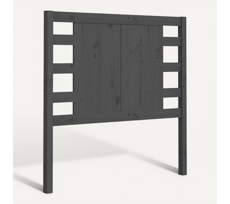 Tête De Lit Gris 96x4x100 Cm Bois Massif De Pin