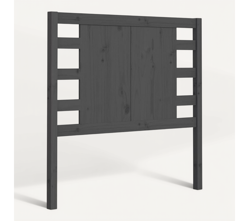 Tête De Lit Gris 106x4x100 Cm Bois Massif De Pin