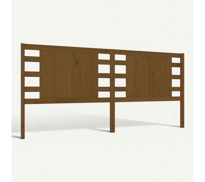 Tête De Lit Marron Miel 126x4x100 Cm Bois Massif De Pin