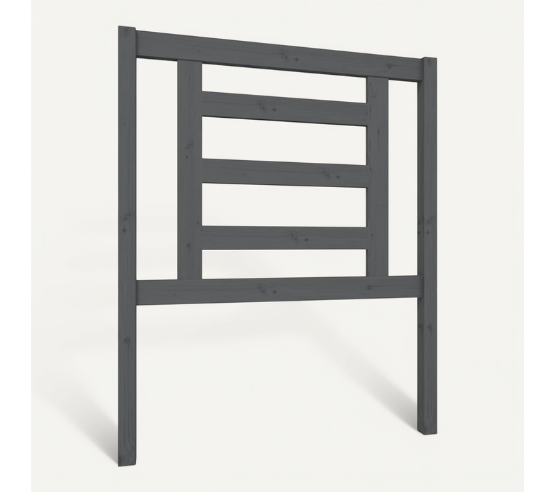 Tête De Lit Gris 81x4x100 Cm Bois Massif De Pin