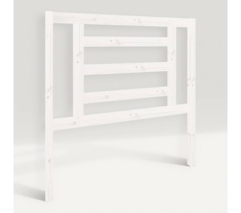 Tête De Lit Blanc 96x4x100 Cm Bois Massif De Pin