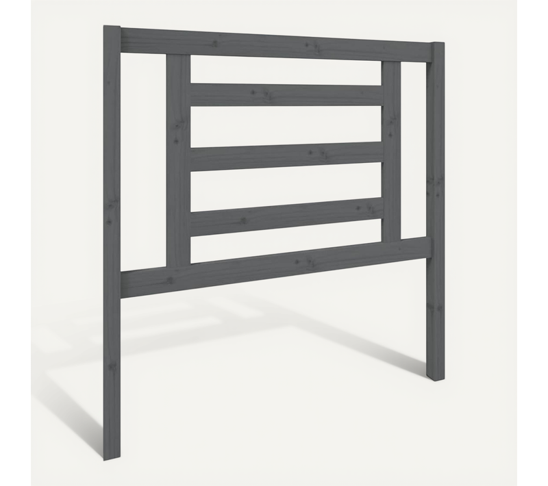 Tête De Lit Gris 96x4x100 Cm Bois Massif De Pin