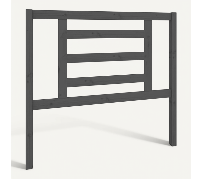 Tête De Lit Gris 106x4x100 Cm Bois Massif De Pin
