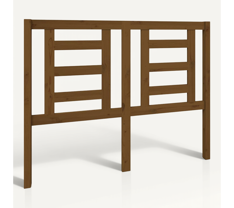 Tête De Lit Marron Miel 126x4x100 Cm Bois Massif De Pin