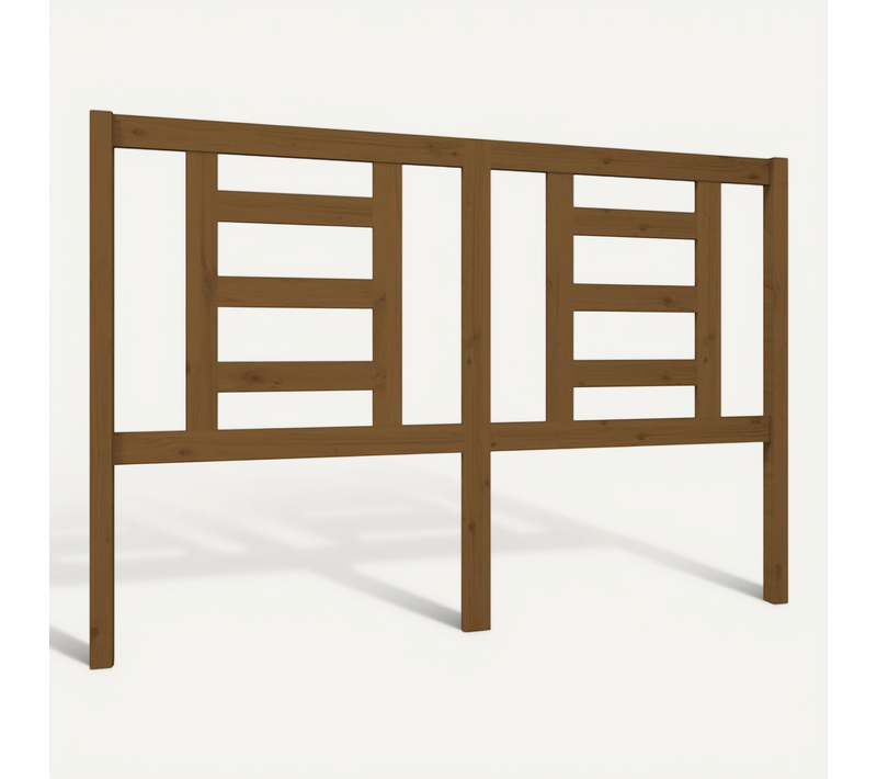 Tête De Lit Marron Miel 146x4x100 Cm Bois Massif De Pin