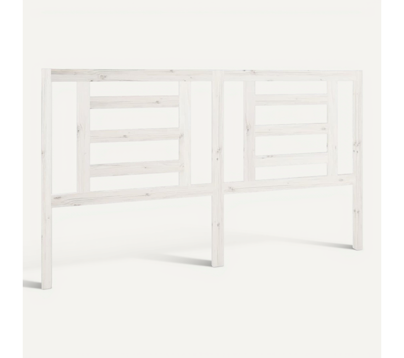 Tête De Lit Blanc 166x4x100 Cm Bois De Pin Massif