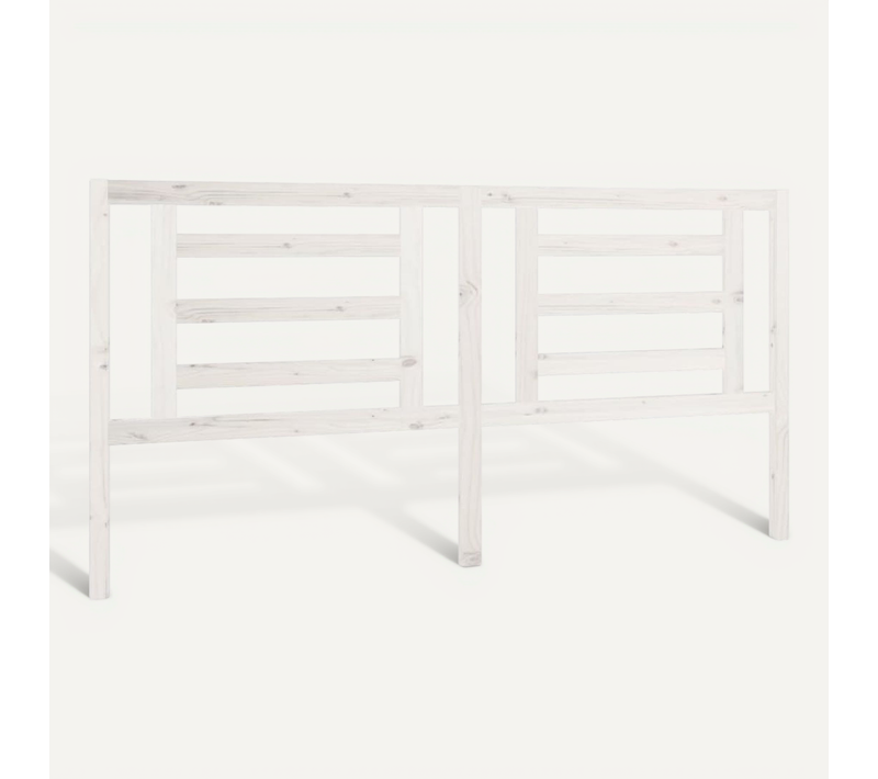 Tête De Lit Blanc 186x4x100 Cm Bois De Pin Massif