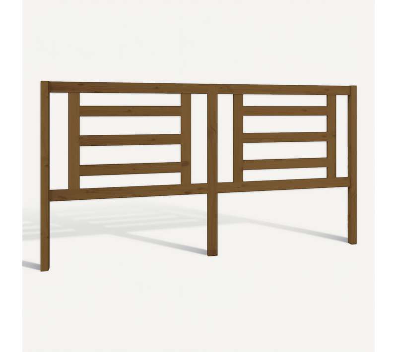 Tête De Lit Marron Miel 186x4x100 Cm Bois De Pin Massif