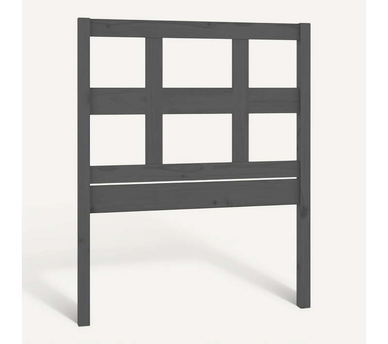 Tête De Lit Gris 95,5x4x100 Cm Bois Massif De Pin