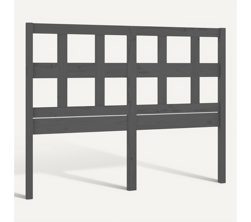 Tête De Lit Gris 125,5x4x100 Cm Bois Massif De Pin