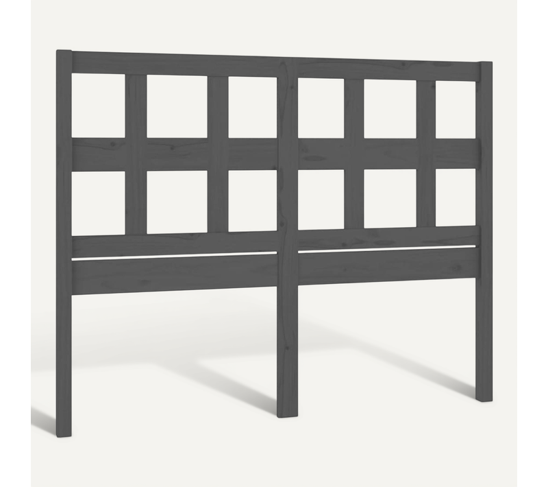 Tête De Lit Gris 145,5x4x100 Cm Bois Massif De Pin