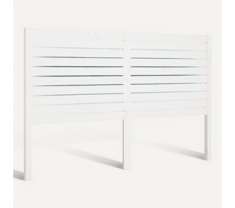 Tête De Lit Blanc 126x4x100 Cm Bois Massif De Pin