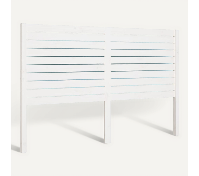 Tête De Lit Blanc 141x4x100 Cm Bois Massif De Pin