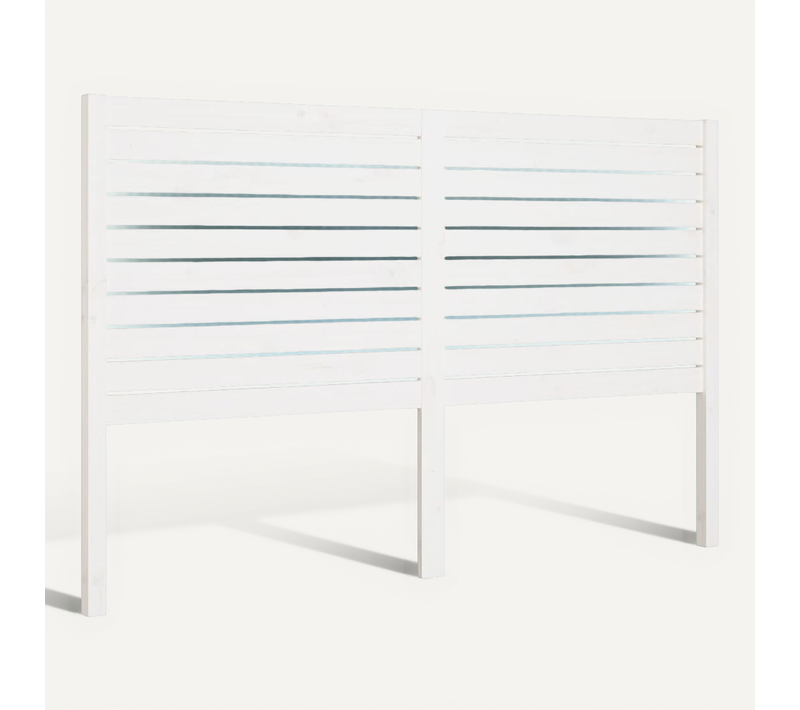 Tête De Lit Blanc 146x4x100 Cm Bois Massif De Pin