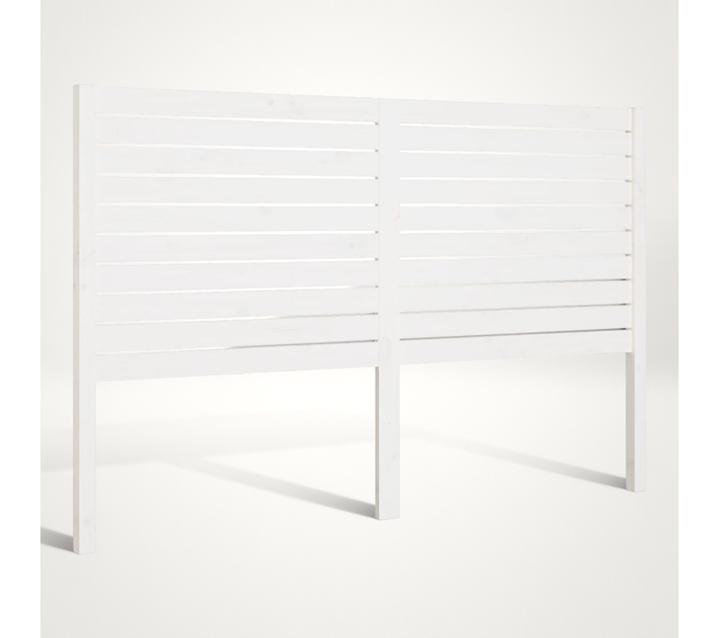 Tête De Lit Blanc 186x4x100 Cm Bois Massif De Pin