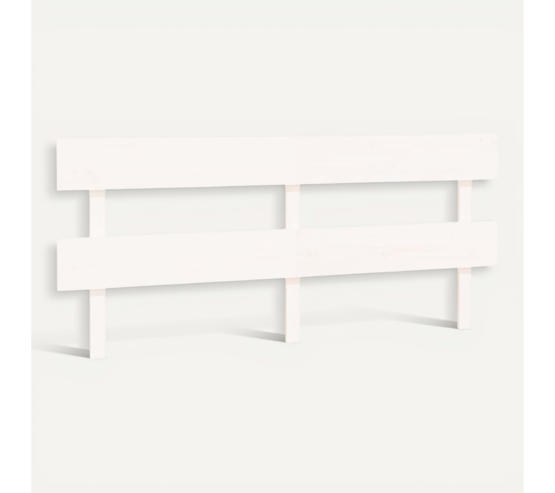 Tête De Lit Blanc 204x3x81 Cm Bois Massif De Pin