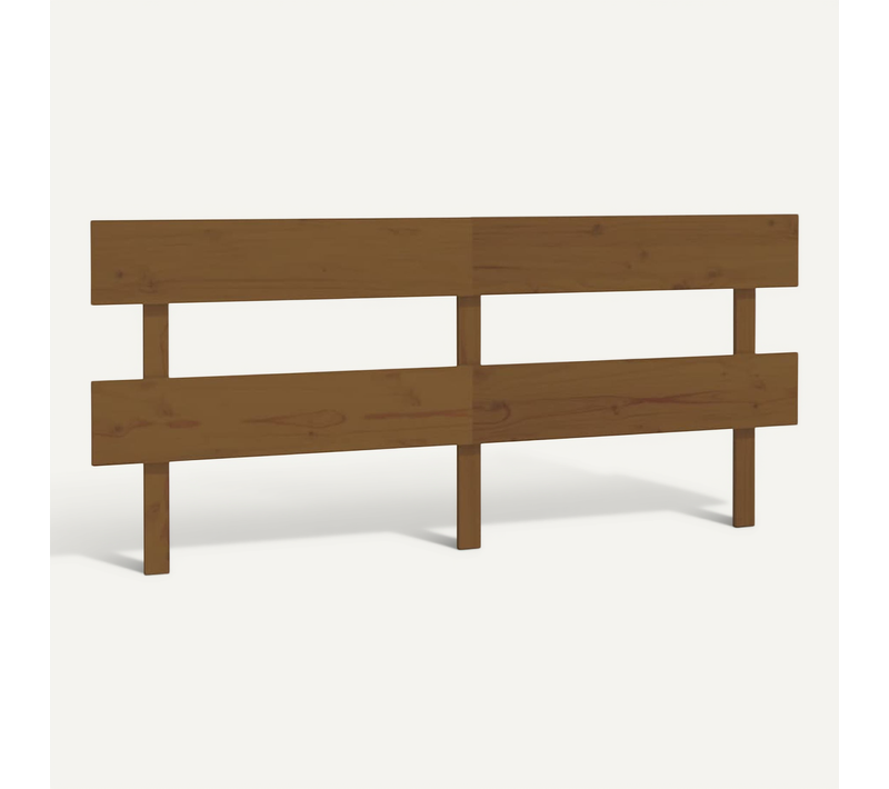 Tête De Lit Marron Miel 204x3x81 Cm Bois Massif De Pin