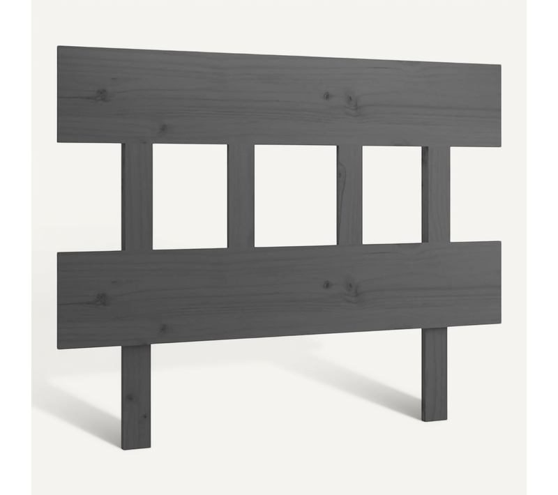 Tête De Lit Gris 103,5x3x81 Cm Bois Massif De Pin
