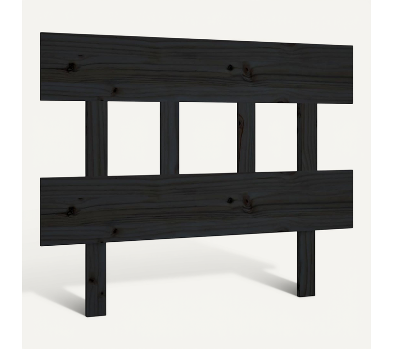 Tête De Lit Noir 103,5x3x81 Cm Bois Massif De Pin