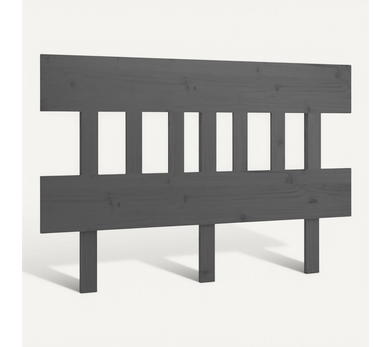 Tête De Lit Gris 143,5x3x81 Cm Bois Massif De Pin